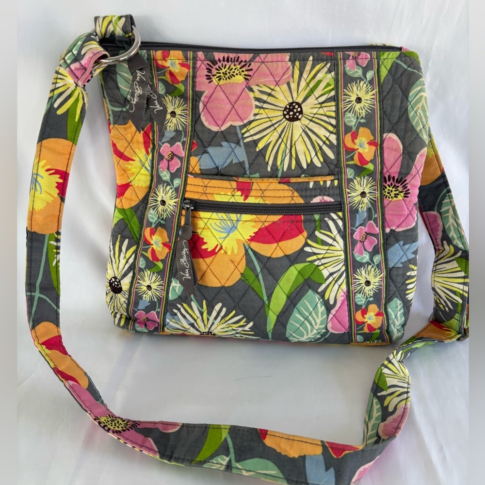 Vera Bradley Jazzy Blooms Purse Bag Tote Hipster Crossbody Quilted